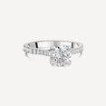 thumbnail image 2 of Silvago Jewel 1.10 Ct Round Cut White Diamond Solitaire Ring for Her - 14K White Gold Plated Wedding Anniversary Ring - Solitaire with Accents Wedding Engagement Ring for Her - Birthday Gift for Her, 2 of 7