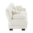 thumbnail image 6 of 94"Loveseat Sofa, Chenille 2 Seater Cloud Couch with 4 Soft Pillows, Upholstered Deep Seat Sofa Couch for Living Room, Apartment, Office, White, 6 of 7