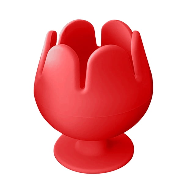 Colector de desechos de silicona para costura, colector de deshierbe, decoración artesanal, caja de almacenamiento de chatarra de escritorio, rojo sidaley HA004409-01