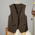 thumbnail image 4 of hotojiny Women's Blazer Vest Sleeveless V Neck Button Down Blazer Waistcoat with Pockets Business Casual Dressy Vest Tops, 4 of 6