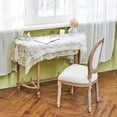 thumbnail image 4 of Bestco Upholstered Dining Chairs Set of 2 Wood Accent Chairs French Vintage Decor Beige, 4 of 9