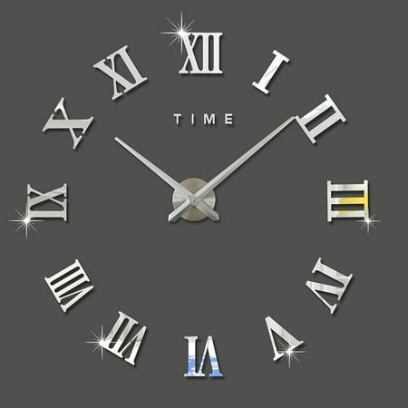 WHAMVOX Creative Wall Clock Modern Design Clock 10.00X10.00X2.00CM Silver