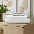 thumbnail image 2 of Color sense Twin TG Blanc Brossé Frais et Net Mélange de Coton Percale Ensemble de Draps 3 Pcs, 2 of 4