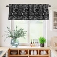 thumbnail image 5 of 3 Piece Kitchen Curtains and Valances Set Black Coffee Cafe Curtains 24 Inch Length Farmhouses Modern Simple Cup Plants Valance & Tier Curtain for Living Room Bedroom Small Window 54"x18"+27"x24"*2, 5 of 6