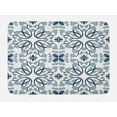 thumbnail image 1 of Ethnic Bath Mat, Medieval Persian Palace Flower Leaf Shapes Arabian Inspired Motifs Artwork Print, Non-Slip Plush Mat Bathroom Kitchen Laundry Room Decor, 29.5 X 17.5 Inches, Pale Blue, Ambesonne, 1 of 2