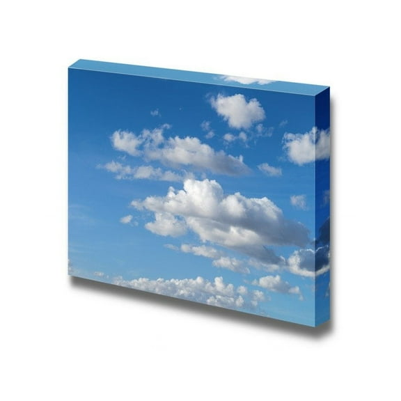 wall26 - Canvas Prints Wall Art - Blue Sky with Clouds | Modern Wall Decor/Home Decoration Stretched Gallery Canvas Wrap Giclee Print. Ready to Hang - 16" x 24"