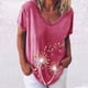 thumbnail image 2 of Elegante mujer con cuello en V estampado camiseta blusa Tops sudadera OAVQHLG3B Store  lin121212, 2 of 4