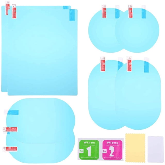 8 Pcs Car Rearview Mirror Rain Cover Film - Fog Mirror Protective Film, Waterproof Mirror Film Anti Fog Nano Glaze Auto Film For Car Rearview Mirror Side Window