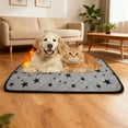 thumbnail image 4 of Visland Self Warming Pet Mat Star Pattern Thermal Cat Mat Dog Crate Pad with Anti Slip Backing Washable Warm Pee Pad for Indoor Dogs Cats Couch Floor Use, 4 of 7