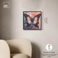 thumbnail image 5 of Soft Rainbow Butterfly Canvas Butterfly Art Prints by Art Remedy, Black Frame, 16" x 16", 5 of 7