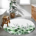 thumbnail image 3 of Small Round Rug 3Ft Washable Non-Slip, Green Blooms Floral Circle Area Rugs for Living Room Bedroom, Farmhouse Spring Flowers Botanical Indoor Floor Mats Carpet Runner for Home Decor, 3 of 8