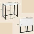 thumbnail image 3 of Costway Folding Computer Desk No Assembly Study Writing Table for Small Spaces White, 3 of 10