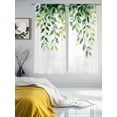 thumbnail image 3 of Eucalyptus Leaf Sheer Curtains 72 Inch Length 2 Panels Set, Spring Green Botanical Leaves Aesthetic Voile Window Treatment Rod Pocket Curtains Sheers Drapes for Bedroom/Living Room/Kitchen 52"x72"x2, 3 of 7