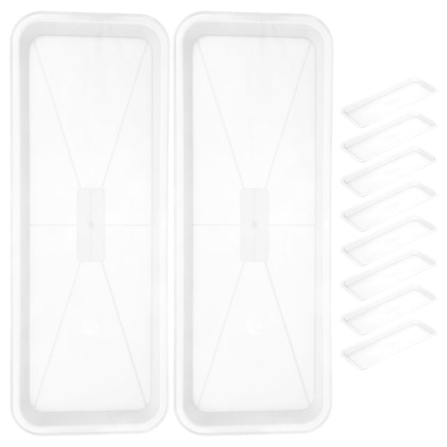 unbranded 10Ud Bandejas Plásticas Rectangulares Para Plantas Con Protección De Suelos