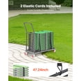 thumbnail image 6 of VEVOR Folding Chair Rack, 300 LBS Capacity, L-shape Horizontal Placement Chair Cart for 25 Chairs, Heavy-duty Metal Chair Storage Dolly with Rubber Wheels and Holders,Large Chair Holder,Matte Black, 6 of 9