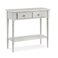 thumbnail image 1 of Leick Coastal Coastal Table Console en Bois Massif de 30 Po avec Tiroir de Rangement - Blanc, 1 of 3