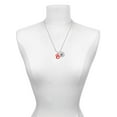 thumbnail image 3 of Delight Jewelry Acrylic Small Paw Red Silvertone Script Initial Disc - P - Charm Necklace, 20"+3", 3 of 4
