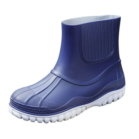 

ZIZOCWA Mens House Shoes Water Boot Mens Fashion Thick Sole Rain Boots High Top Non Slip Waterproof Shoes Overfoot Rain Boots Rain Boots For Man