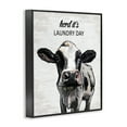 thumbnail image 3 of Stupell Industries Herd It's Laundry Day Cow Quotes and Sayings Painting Black Framed Art Print Wall Art, 24 x 30, 3 of 8