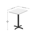 thumbnail image 4 of Flash Furniture 24'' x 30'' White Rectangular Laminate Table Top with Black 22 x 22 "X" Style Table Height Base, 4 of 8