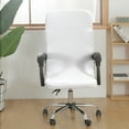 thumbnail image 6 of Computer  Chair Cover  Durable Zipper  Washable Removable Spandex Rotating  Chair Slipcovers Anti- Soft Desk Chair Seat  Pets, 6 of 7