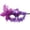 A004- Purple, variant on Gold Venetian Masquerade Mask for Women 7 Inch Glitter Butterfly Mask Rhinestone Eye Mask Accessory for Halloween Mardi Gras Prom Party, 1 Pack