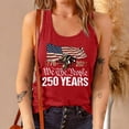 thumbnail image 2 of 250th Anniversary Tank Top for Women 1776-2026 - We the People Vintage Eagle American Flag Scoop Neck Sleeveless Tee - Patriotic Independence Day Graphic Top Red XL, 2 of 8