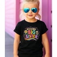 thumbnail image 4 of Promoted to Big Sister Shirt for Girls Sibling Reveal Tee, Black Shirt, Youth L, 4 of 8