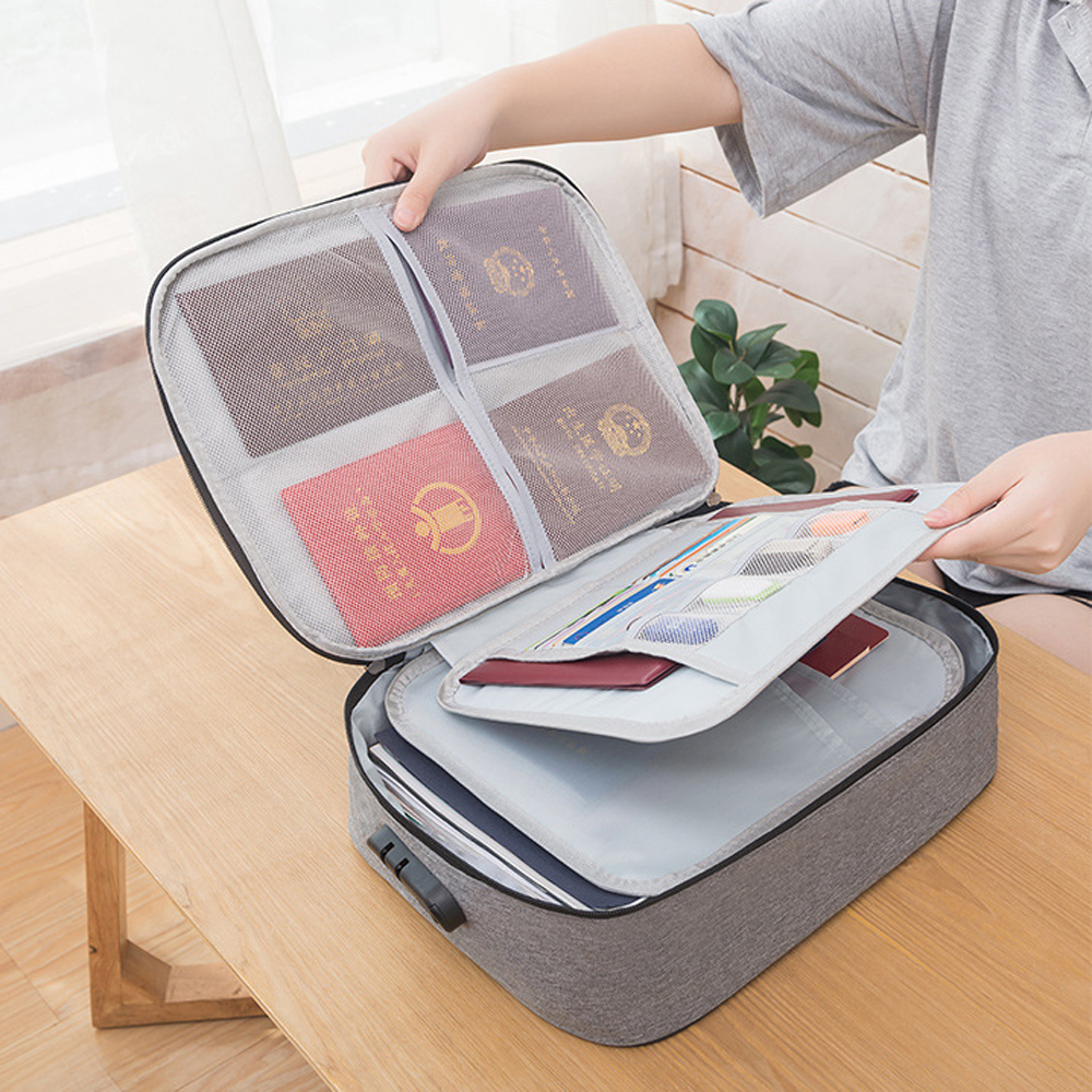 File Storage Bags, Document Organizer Bag, Home Office Travel Safe Bag with Lock, Multi-Layer Portable Filing Storage for Important File Passport Certificates - Walmart.com File Storage Bags, Document Organizer Bag, Home Office Travel Safe Bag with Lock, Multi-Layer Portable Filing Storage for Important File Passport Certificates - Walmart.com