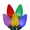 Multicolor, variant on Vickerman 25 Multi-Colored C9 LED Light on Green Wire, 16' Christmas Single Mold Light Strand