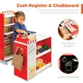 thumbnail image 5 of Best Choice Products Kids Pretend Play Grocery Store Wooden Supermarket Set w/ Chalkboard, Cash Register - Red, 5 of 8