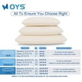 thumbnail image 4 of OYS Talalay Natural Latex Pillows for Sleeping Neck Pain Relief with Organic Removable Tencel Cover（Queen，27.5" x 15.7" x 5.5"，Medium Firmness）, 4 of 9