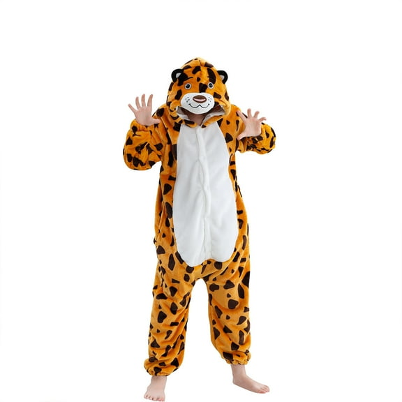 TFEOQRY Children Cute Animal Shaped Rompers Long Sleeve Hooded Jumpsuit Cute Flannel Clothes Rompers Orange