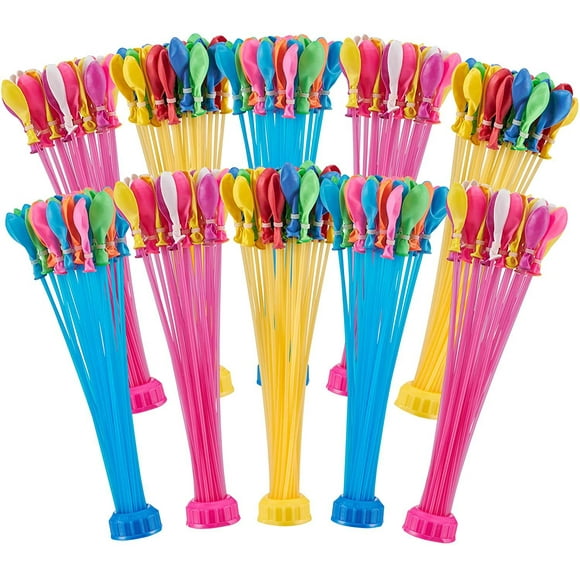 Balloons Multi-Colored (10 Bunches), 350+ Rapid-Filling Self-Sealing Instant Water Balloons for Outdoor Family, Children Summer Fun (10 Bunches, 350 Balloons) Colors May Vary