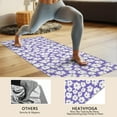 thumbnail image 4 of Purple Daisy Flower Pattern Hot Yoga Mat Towel Non Slip for Hot Yoga - Quick-Drying Yoga Mat Cover with 4 Corner Pockets with Travel Bag - Hot Yoga Towel Non Slip Grip Moisture Wicking Sweat 70"x26", 4 of 6