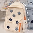 thumbnail image 5 of Mochila de estilo lindo para niñas, hecha en casa, con forma de estrella de cinco puntas, mochila para estudiantes universitarios que combina con todo, mochila para escuela secundaria para mujeres, 5 of 5