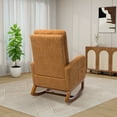 thumbnail image 5 of Miekor Furniture 25.4"W Rocking Chair for Nursery, High Back Glider Chair with Retractable Footrest, Side Pocket, Rocking Accent Armchair with Rubber Wood Legs for Living Room/Bedroom.Caramel B5A9101, 5 of 9