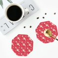 thumbnail image 5 of Bingfone Vintage Hello Summer Flamingo Leather Drinks Coasters with Set of 6,Suitable for Home Kitchen,Coffee Cup Coasters Home Gift, 5 of 9