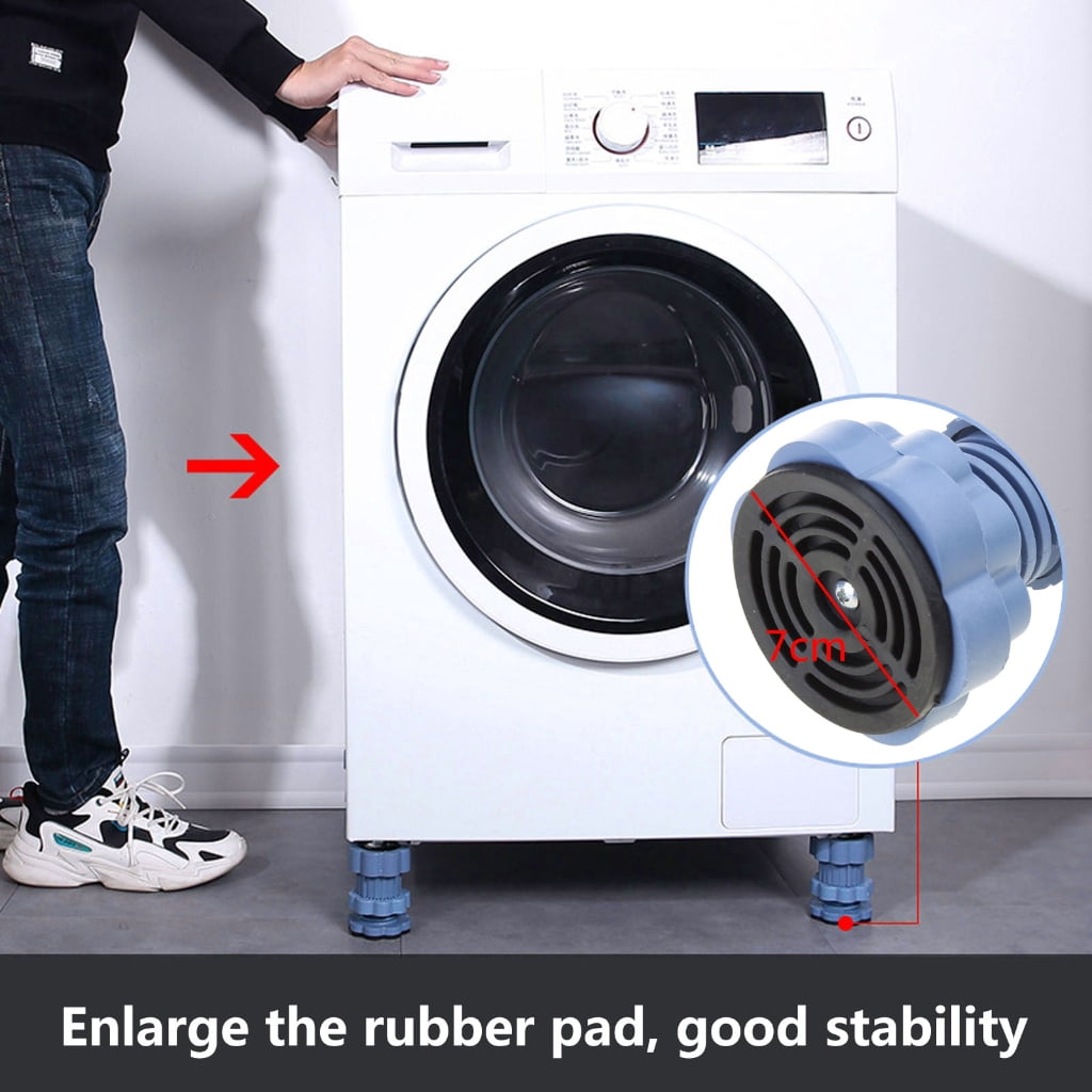 4Pcs Universal Adjustable Height Washing Machine Foot Pads Antivibration Refrigerator Base Fixed Pad Support Stands
