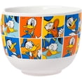 thumbnail image 3 of Silver Buffalo Disney Donald Duck Expressions Ceramic Ramen Noodle Rice Bowl with Chopsticks and Spoon, Microwave Safe, 20 Ounces, 3 of 9