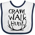 thumbnail image 3 of Inktastic Crawl, Walk, Hunt Boys or Girls Baby Bib, 3 of 4