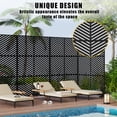 thumbnail image 5 of Garvee 72" x 47" Galvanized Steel Metal Privacy Screen, Freestanding Outdoor Decorative Garden Panel with Stand, Heavy Duty Room Divider for Patio, Balcony & Indoor Use (Diagonal Stripes), 5 of 8