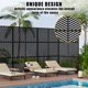 thumbnail image 5 of Yeshouse Biombo de privacidad para exteriores, panel divisor de jardín de metal cortado a láser con hojas tropicales, impermeable, ideal para patio, terraza y balcón, 5 of 8