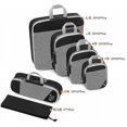 thumbnail image 2 of Compressed Packing Cubes For Travel, 6 Pieces Of Expandable Luggage Storage Bag Compressed Cubes For Packing Mesh Top And Durable Zipper (black), Aesp, 2 of 4