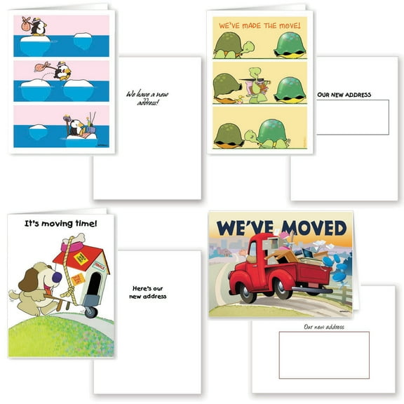 We've Moved, Change of Address Card Assorted Pack - 16 Cards & Envelopes - 5x7 F