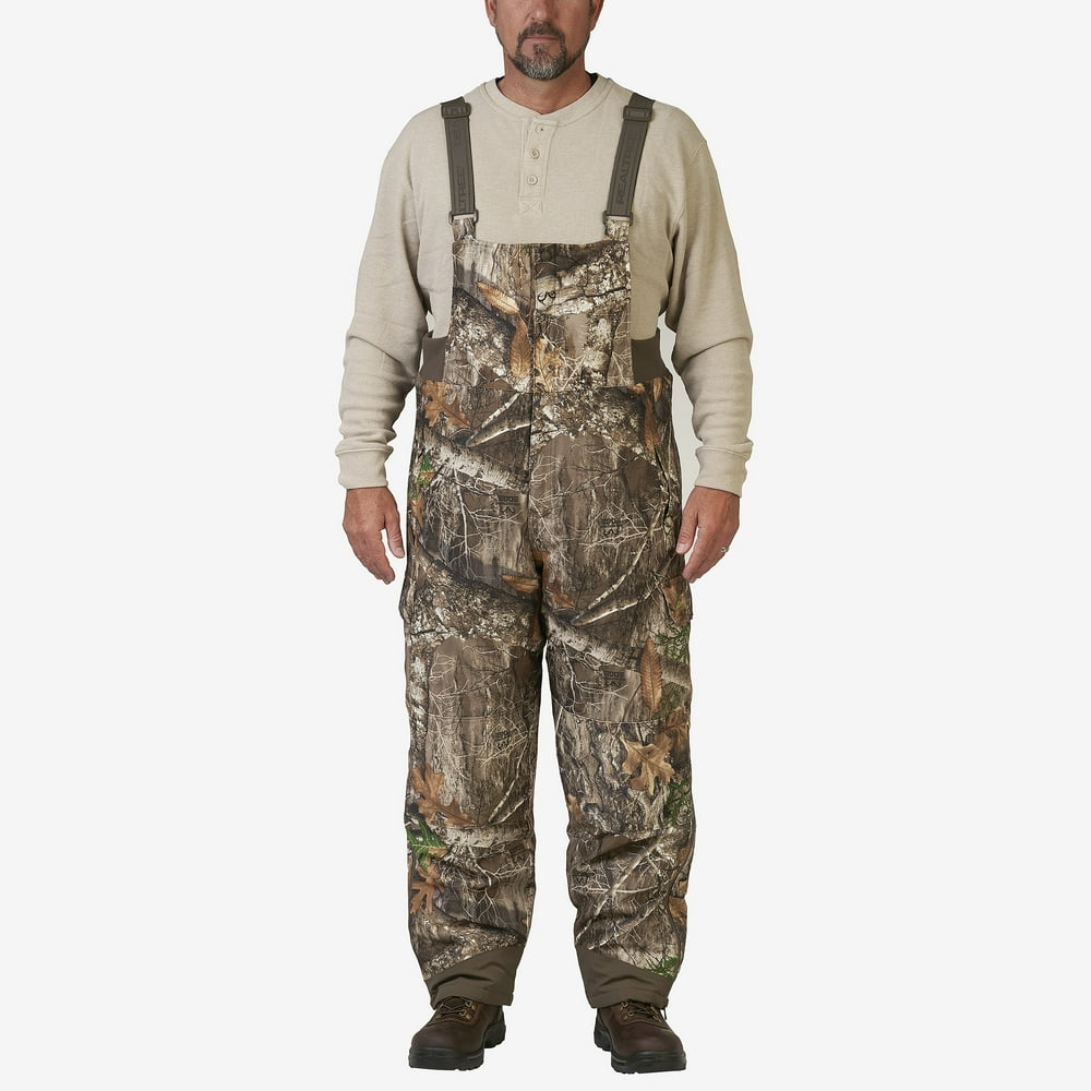Realtree Edge Men's and Big Men's Insulated Bib, up to Size 3XL