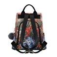 thumbnail image 2 of FORMRS Women's Travel Backpack Purse Anti-Theft Hidden Pockets Casual Shoulder Bag, Red Vibrant Flowers, 2 of 7
