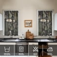 thumbnail image 4 of Mushroom (68) Kitchen Curtains - Vintage Tier Curtains for Bathroom Living RV Rod Pocket Window Drapes 36 Inch 2 Panels Set 27.5"x39" Window Treatment Tiers, 4 of 4