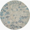 thumbnail image 2 of Nourison Tranquil Nature Ivory/Turquoise 5'3" x ROUND Area Rug, (5 Round), 2 of 8