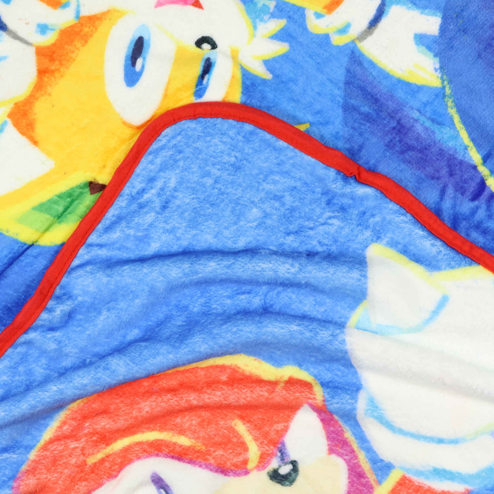 Sonic The Hedgehog Throw Blanket Knuckles Tails And Sonic Classic Design Fleece Blanket 45x60"